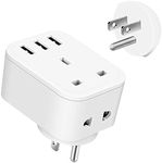 UK to US Adapter, FDTEK US Travel A