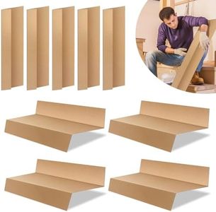 Geyoga 12 Pcs 1.58 x 2.83 ft Temporary Stair Protection Paper Roll Stair Covering for Construction Renovation Stair Surface Protection Accessory (Wood Color)