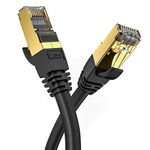 Veetop 1m/3ft CAT8 Ethernet Cable 40Gbps 2000Mhz High Speed Gigabit SFTP Lan Network Internet Cables with RJ45 Gold Plated Connector for Use of Smart Office Smart Home System iOT Gaming(1 Pack