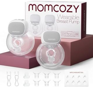 Momcozy S9 Pro Upgraded Wearable Breast Pump, Hands-Free Design with Extended Battery Life & LED Display, Double Electric Portable Pump with 2 Modes & 9 Levels, 24mm, 2-Pack, Gray
