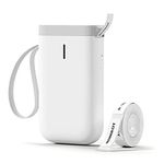 NIIMBOT Label Maker Machine, D11 Wireless Thermal Label Printer No Ink Need Clothing Jewelry Food Grocery Label Maker with 1 Roll White Starter Label Paper for Home & Office Organization (White)