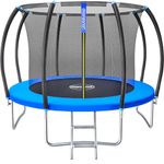 MONZANA® Trampoline | 10 FT Diameter | 305cm | Enclosure Net | Safety Kids | Ladder Children Toddler Outdoor Netting | Weatherproof | Heavy Duty | Steel Frame