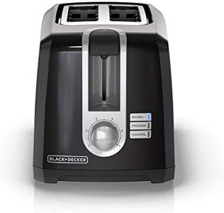 BLACK+DECKER 2-Slice Toaster, T2569B, Extra Wide Slots, 6 Shade Settings, 850 Watts, Crub Tray, Cancel Button