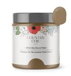 Country Chic Paint - Chalk Style All-in-One Paint for Furniture, Home Decor, Cabinets, Crafts, Eco-Friendly, Matte Paint - Driftwood [Brown] 4oz/118ml