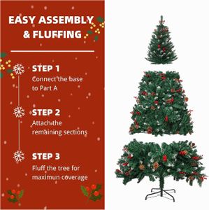 Asinse 7FT Pre-Lit Christmas Tree – Artificial Holiday Decor