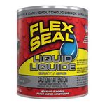 Flex Seal Liquid Waterproof Rubber Sealant Coating, Leak Repair & Patch for Roof, Gutters, Concrete & Basements, Brush/Roll/Dip/Pour, Gray, 32 oz (945 mL)
