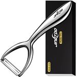 JINGTOO Premium Vegetable Peeler Stainless Steel，Ultra Sharp Peelers for Kitchen, Potato Apple Peeler Rotary Bladee, Fruit Veggie Peeler Y Peeler Ergonomic Thickened Handle - 5 Years Warranty (Plain)