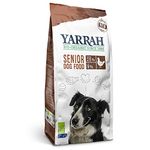 YARRAH Organic Senior Dry Dog Food - A Highly Appetising Meal for your Older Dog - Delicious Kibble with Organic Chicken, MSC Fish, Devil’s Claw, Horsetail and Rose Hips for Dogs aged 7 & Older - 10kg