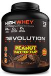 Revolution Nutrition, High Whey, Protein Powder 6LB, Whey Isolate, Superior Formula, Gluten Free, Lean Muscle Mass For Men & Women, 25g of Protein Per Scoop, 2.7kg, 73 Servings (Peanut Butter Cup, 6 Pound)