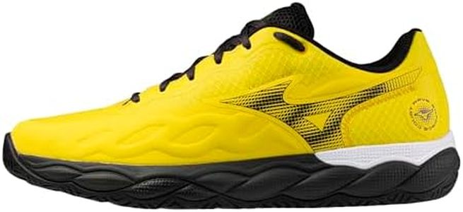 Mizuno Wave Enforce Court AC Men's Tennis Shoe, All Court Tennis Shoe, Vibrant Yellow-Black, US Mens 8