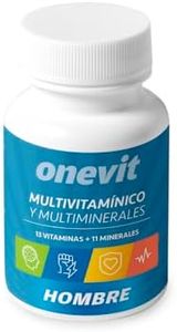 Onevit Multivitamínico Hombre - 45 cápsulas vegetales - 13 vitaminas+11 minerales. Una cápsula al día