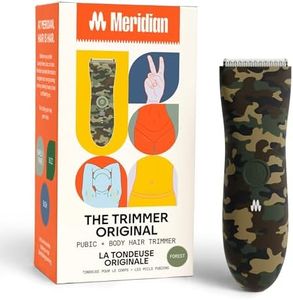 MERIDIAN The Trimmer Original - Body Hair Trimmer for Men, Electric Shaver for Pubic Hair, Chest, Legs & Bikini, Waterproof & Rechargeable Forest