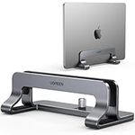 UGREEN Vertical Laptop Stand for Desk Adjustable Laptop Holder Dock Aluminum Desktop Stand, Compatible for MacBook Air Pro, Microsoft Surface(Grey)