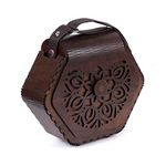 DLEIN Women's Handcrafted Wooden Light Weight Unique CLUTCHES Handbag (CLUTCHES 377)