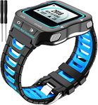 Zitel® Watch Band Compatible with Garmin Forerunner 920XT Band Soft Silicone Sports Watch Strap - Black/Blue