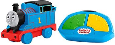 Thomas & Friends Fisher-Price My First Thomas & Friends R/C Thomas, battery-powered remote-controlled train engine with character phrases for toddlers, GPV86