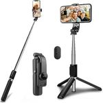 Portable Selfie Stick For Samsung Galaxy S24 FE/S24/S24 Plus/S24 Ultra/S23/S23+/S23 Ultra with Remote Shutter 3-in-1 Phone Tripod Camera for Video Recording, Selfies, Live Streaming, Vlogging etc