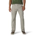 Wrangler Authentics Men's Twill Relaxed Fit Cargo Pant, Khaki Dust, 34W x 32L