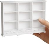 1:12 Scale Dollhouse Bookshelf, Multi-Functional Dollhouse Book Shelf for Displaying Mini Books and Accessories, Great Addition to Your Dollhouse Furniture Collection