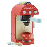 Le Toy Van - Honeybake Wooden Cafe Machine Set Pretend Kitchen Play Toy Set | Kids Role Play Toy Kitchen Accessories