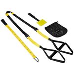 Amazon Brand – Symactive Unisex Suspension Body Trainer Kit with Door Anchor and Wall Mount | Portable Home Gym Exercise Bands for Strength and Flexibility, Multi-Colour