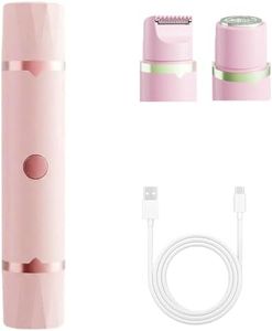 Bikini Trimmer for Women, 2 in 1 Electric Razors for Women, Rechargeable Pubic Body Hair Trimmer Electric Shaver for Legs Body Hair, Waterproof Easy Clean, Ceramic Blade for Underarm Leg Arm (Pink)