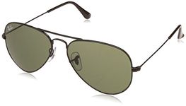 Ray-Ban Unisex Aviator Non-Polarized Sunglasses (Black) (RB3025 0025 55 14)