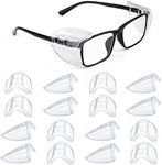 8 Pairs Eye Glasses Side Shields, Flexible Slip on Side Shields for Safety Glasses Fits Small to Large Eyeglasses Universal