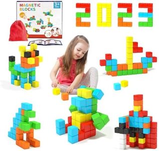 Hiwawind Magnetic Blocks Toddlers Toys, Building Preschool Outdoor Travel Toys for STEM Learning & Education, Ideal Gifts Toys for 3 4 5 6 7 8 Year Old Kids Boys Girls