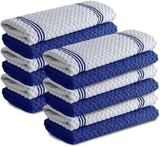 Infinitee Xclusives Premium Kitchen Towels - [Pack of 12] 100% Cotton Kitchen Hand Towels (15 x 25 Inches) - Dish Towels for Kitchen |Mighty Blue|