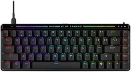 ROG Falchion Ace HFX 65% gaming keyboard with ROG HFX magnetic switches, rapid trigger toggle, 8000 Hz polling rate, three-layer dampening foam, silicone gasket mount, touch panel and protective cover
