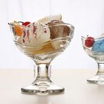 PrimeWorld European 120 ml Lotus Ice Cream Bowl, Dessert Cup for Sundae, Sweets,Snacks, Fruit, Pudding, Nuts or Dip, Serving Bowls Set of 6 Pcs Lead Free and BPA Free etc