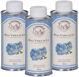 La Tourangelle - Huile Vierge de Lin – Naturellement Riche en Oméga 3 - Cuisine Bien-être Au Quotidien - Idéale pour Assaisonner Entrées et Plats - 250 ml- Lot de 3