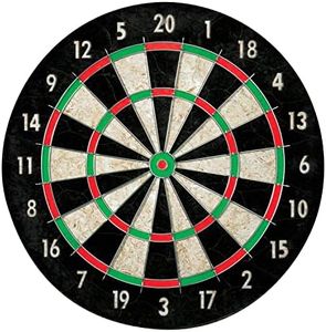 Franklin Sports Bristle Dart Board - Professional Steel Wire Dartboard - Regulation Sized 18" Inch Steel Tip Darts Board - Self Healing Sisal Dartboard for Adults