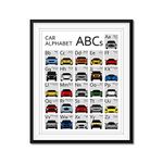 ABC Car Poster - Handmade Print of A to Z - 8x10" Metallic Print (Unframed) - Perfect Gift for Car Enthusiast