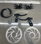 ABDOMA Bicycle Disc Brake Set 140/160 with Alloy Lever 329 for Adult Cycles/Mountain Bikes Set of 8 Pieces