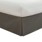 TODAY'S HOME Classic Tailored, Microfiber, 14" Drop Length Bed Skirt Dust Ruffle, King, Grey