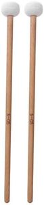 2Pcs Drum Mallet White Felt Timpani Stick Percussion Mallets for Snare Drum Musical Instrument Accessories