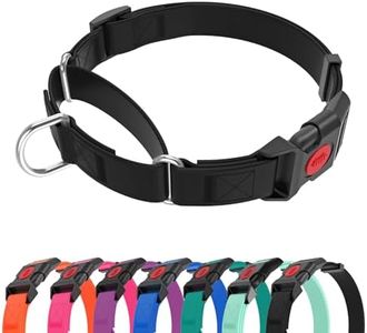 Kidding Pets Waterproof Martingale Collar for Dogs,Easy to Clean Dog Collars with Safety Quick Release Buckle,Rubber Collar for Medium Large Dogs Walking Training