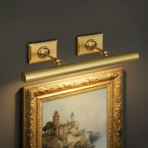 CEENWE Picture Light, 24in Hardwired Picture Lights for Wall, Dimmable Wall Sconces Poster Light, Brass 4 Lighting for Paintings Frames Art Display Gallery Bedroom Living Room-Included Bulbs(Gold)