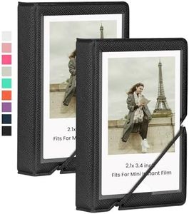 Lifting 2 Pack Mini Photo Album with 28 Pocket 2x3 Inch Pictures Fits for Fujifilm Instax Mini 7s 8 9 11 25 26 40 50s 90 Evo Z2300 Instant Camera, Polaroid Snap,Kpop Photocard Holder (Ink Black)