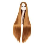 MapofBeauty 40 Inch/100cm Fashion Straight Long Costume Anime Cosplay Wig (Golden Orange)