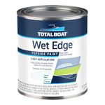 TotalBoat Wet Edge Marine Topside Paint for Boats, Fiberglass, and Wood (Aqua Mist, Quart)
