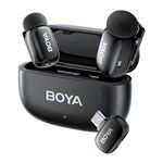 Boya mini Wireless Lavalier Microphone for iPhone15/16 Android USB-C Plug, 2 Ultra Mini Mic with Noise Reduction, AI Voice Change, Lapel Microphone for Vlogging TikTok YouTube Content Creators