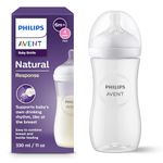 Philips Avent Natural Response Baby Bottle - 330ml Baby Milk Bottle, BPA Free for Babies 1 Month+ (Model SCY906/01), Transparent