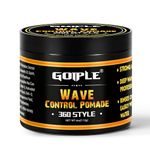 Natural Pomade for Men's Strong Hold and Layered Waves - Easy Wash Hair Cream, Grease for Moisture, Control and Silky Shine 4oz