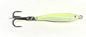 Epoxy Resin Fishing Jig Lure (3 inch / 1 Ounce) - Great for Striped Bass, Tuna and Other Game Fish (Chartreuse)