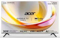 Acer 164 cm (65 inches) L Series 4K Ultra HD Smart Google TV with Android 14 (Black) | MEMC | ALLM | VRR | AI Picture Optimisation | 36W Speakers | Dolby Vision-Atmos