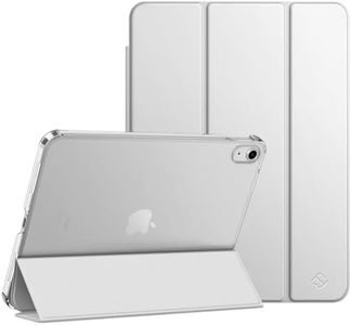 FINTIE Ultra Slim Case for iPad (A16) 11th Generation 11 Inch 2025 / iPad 10th Generation 10.9 Inch 2022 - Frosted Back Shell with Fold-back Stand and Auto Wake/Sleep, Silver
