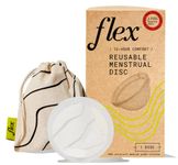 Flex Reusable Disc | Reusable Menstrual Disc | Tampon, Pad, and Cup Alternative | Capacity of 6 Super Tampons | Lasts up to 10 Years | Includes Carrying Pouch & 2 Free Disposable Discs